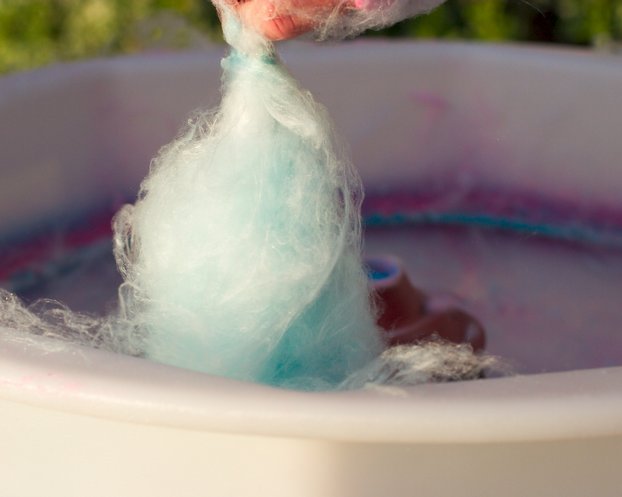 cotton candy up close
