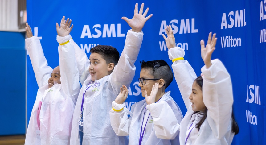Kids at the ASML launch in Wilton Connecticut