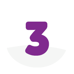 Number 3 in purple