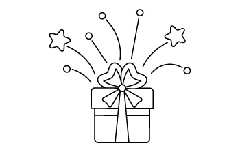Gift coloring sheet