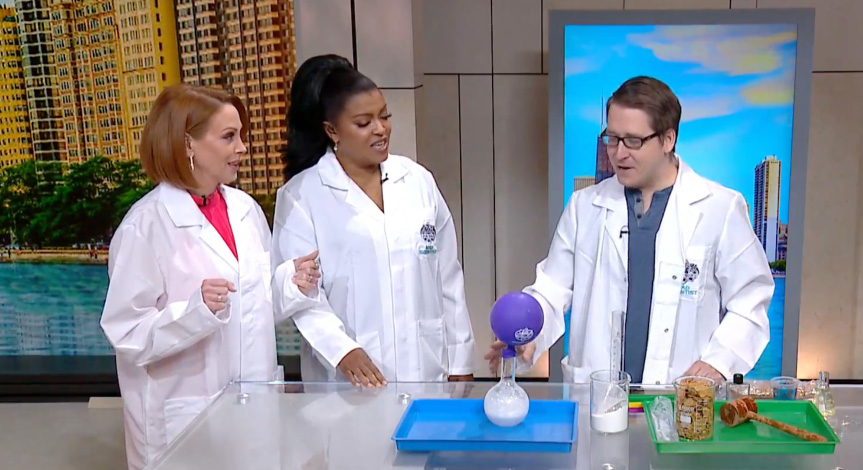 Mad Science doing experiments on WGN-TV.