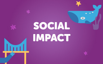 Text that says social impact.
