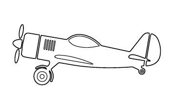 Outline of an airplane