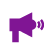 A purple magaphone icon to represent in the news.
